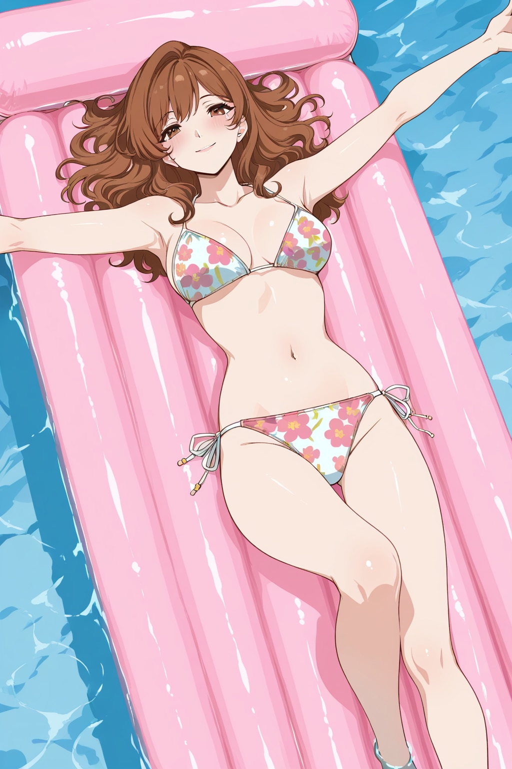 プールに浮かぶ