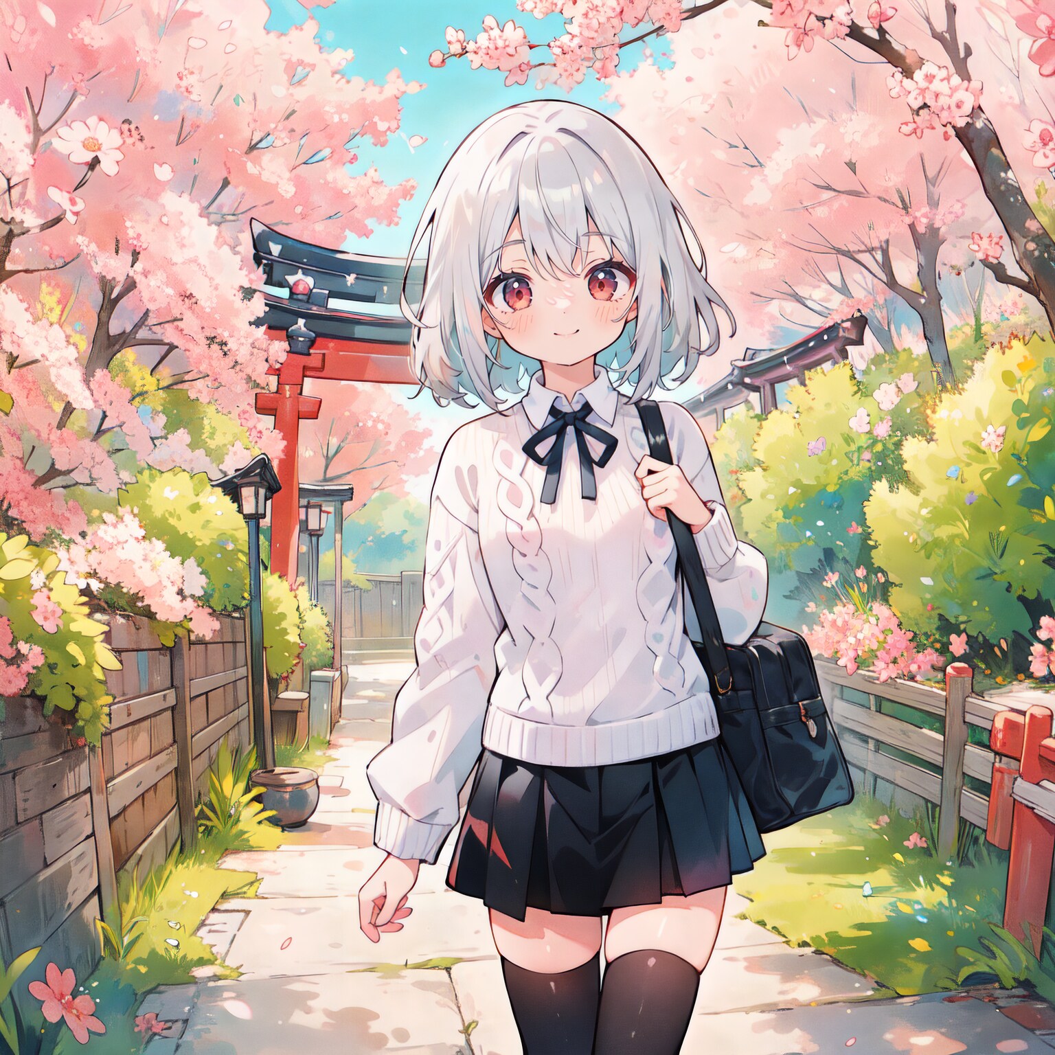 銀髪ショートヘアちゃん