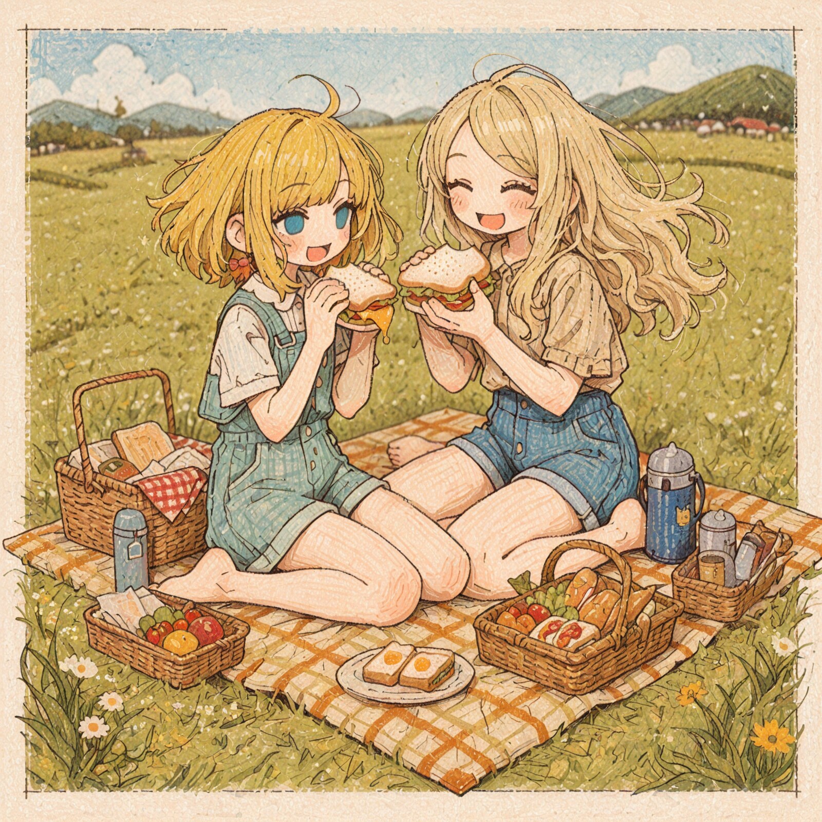 楽しいピクニック | の人気AIイラスト・グラビア