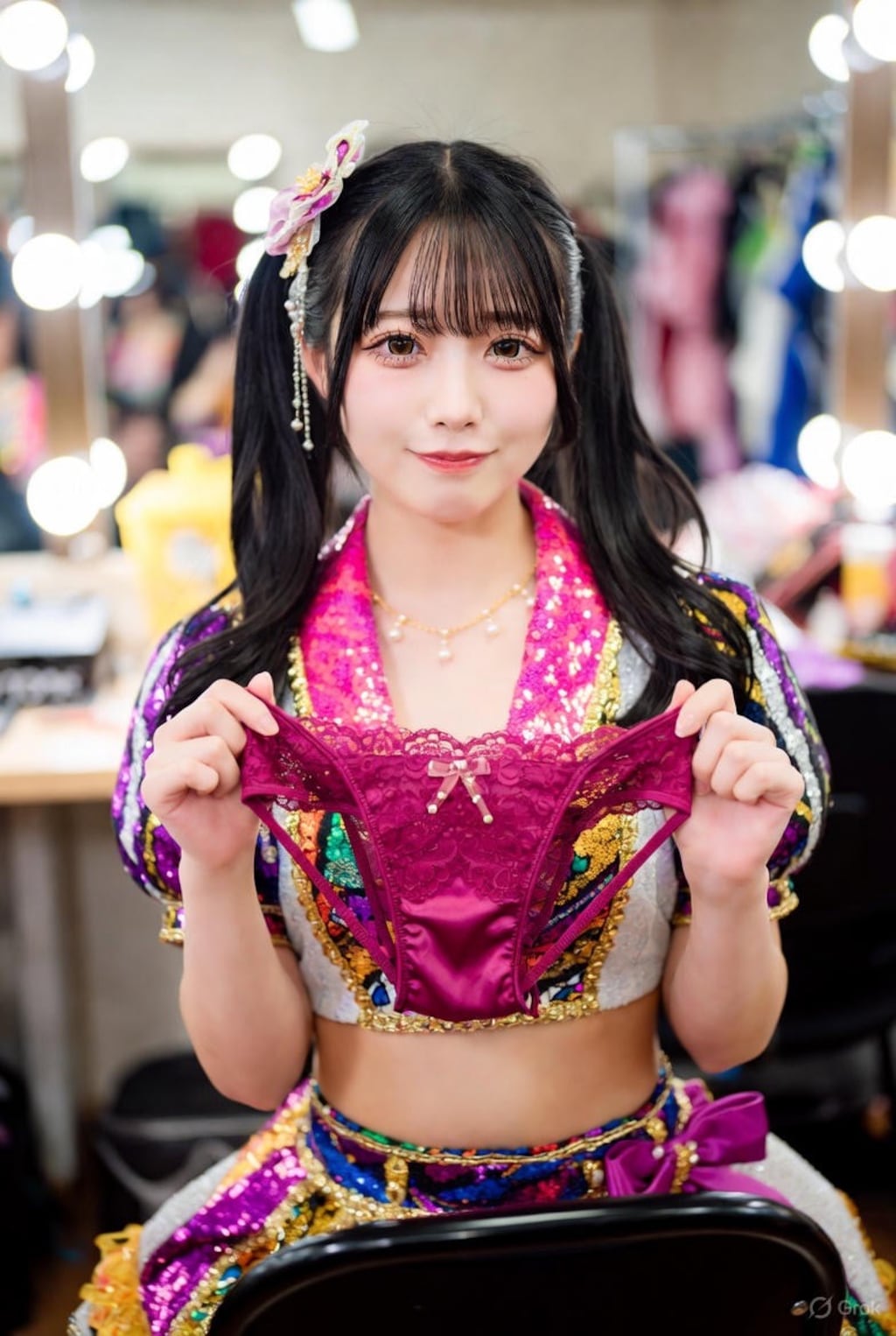 アイドルのパンティお披露目