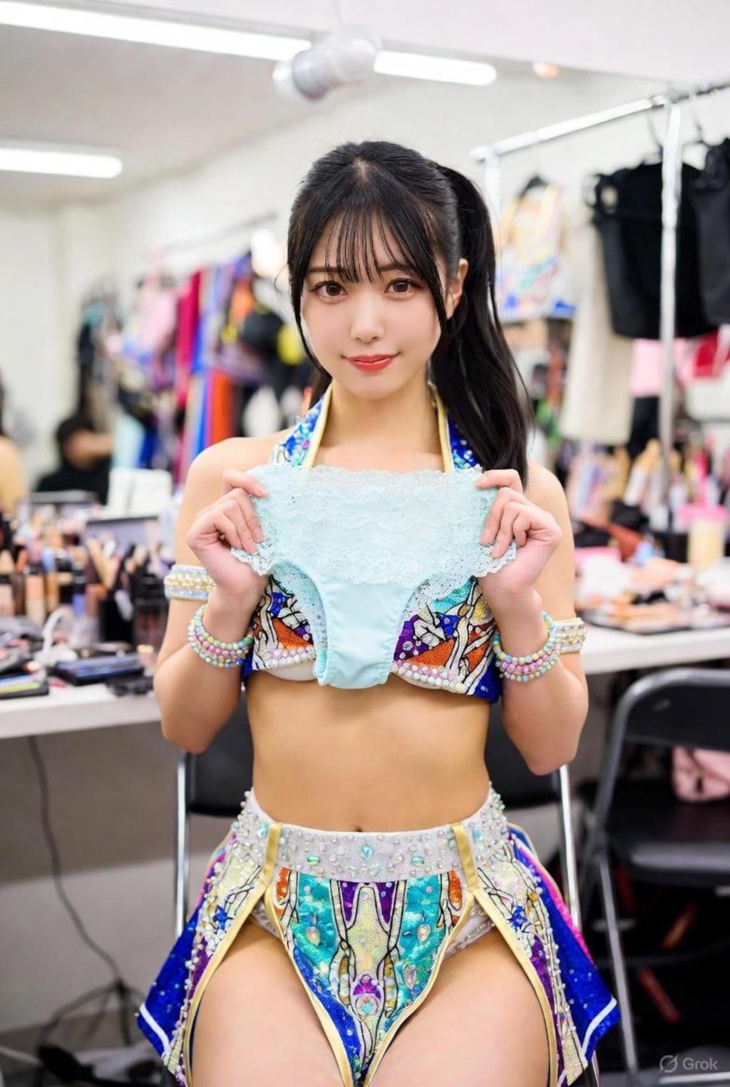 アイドルのパンティお披露目