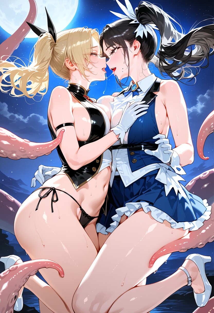 魔法少女、触手を使役し戯れる