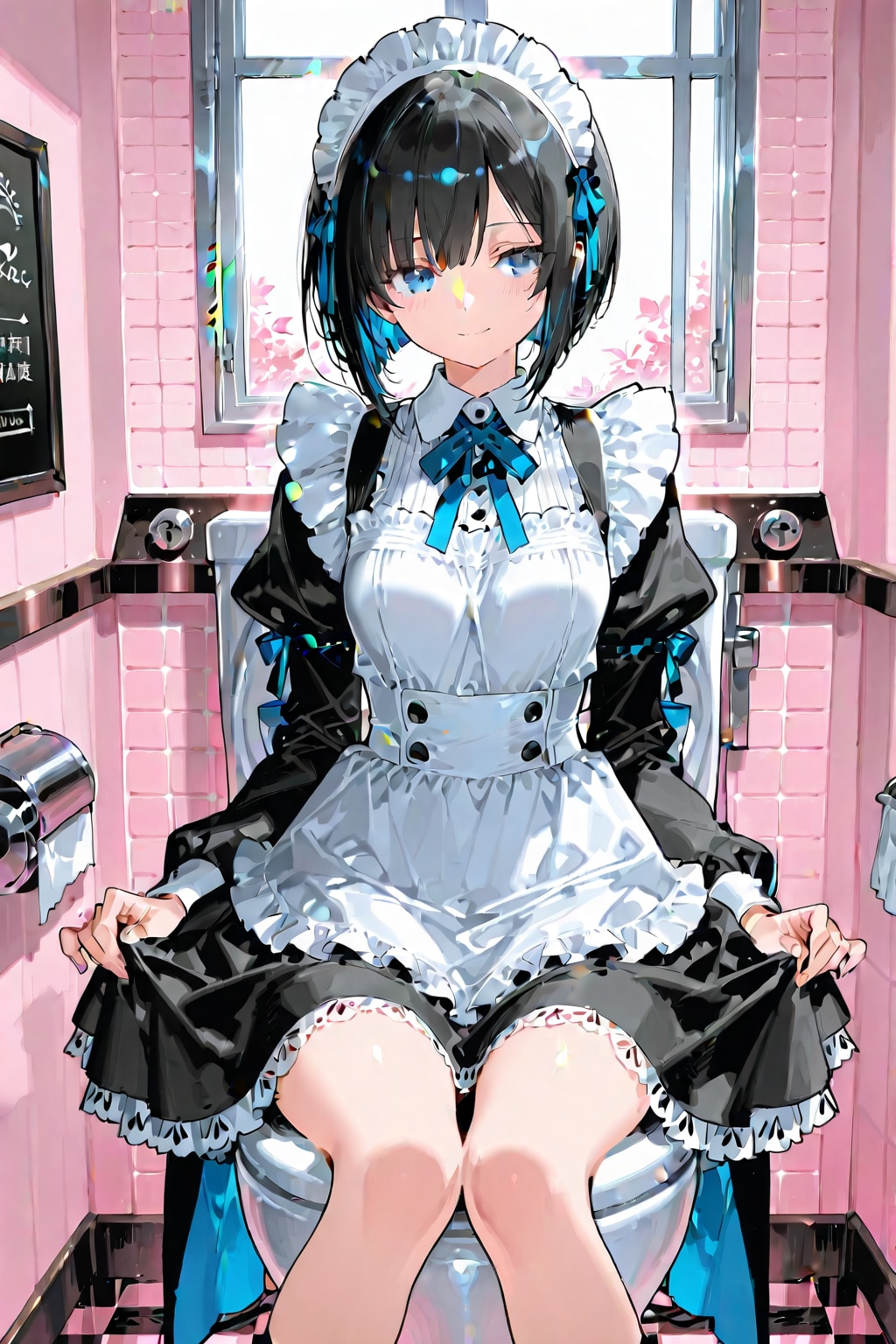 ピンクのトイレでひとり