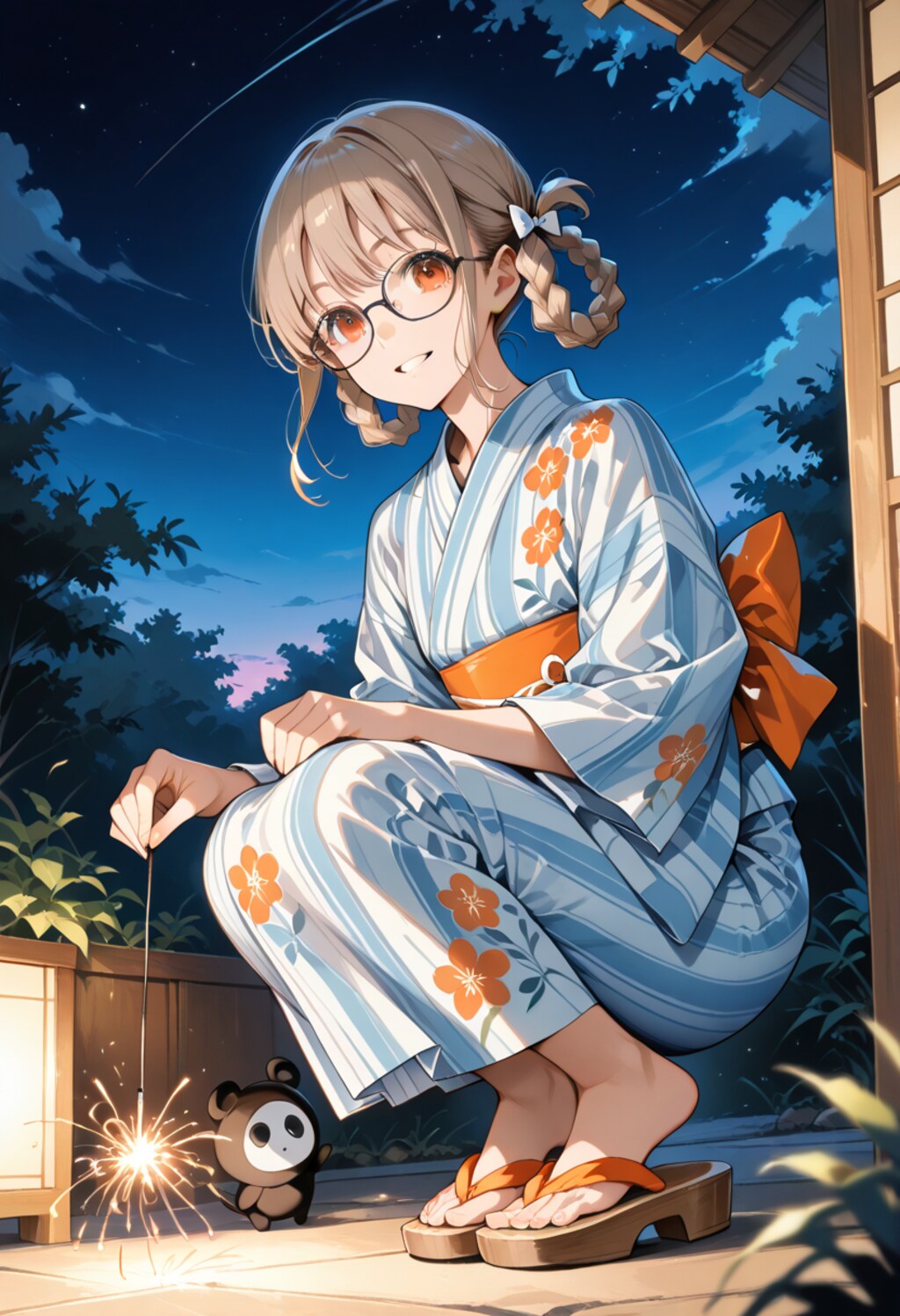 線香花火を振り回してはいけません