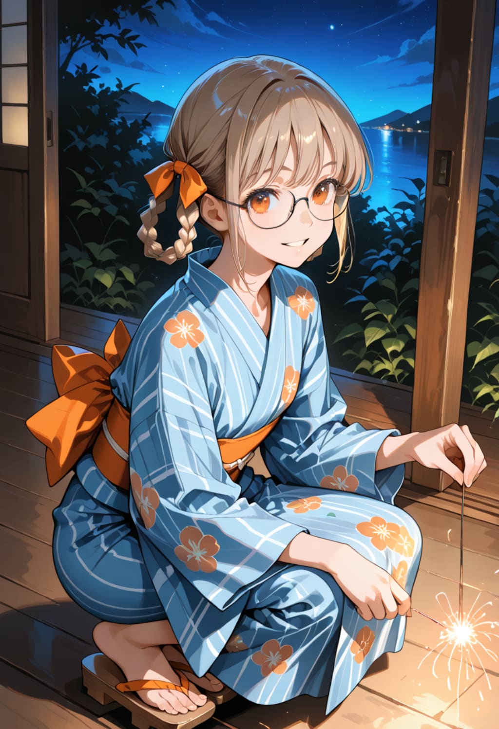 線香花火を振り回してはいけません