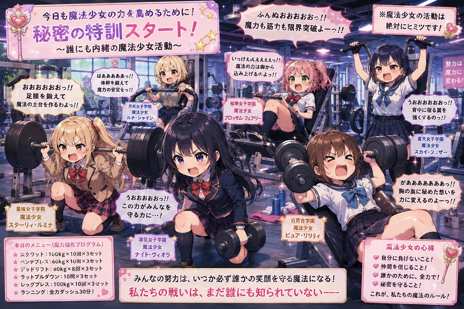 例）魔法少女の日常（秘密の特訓１）
