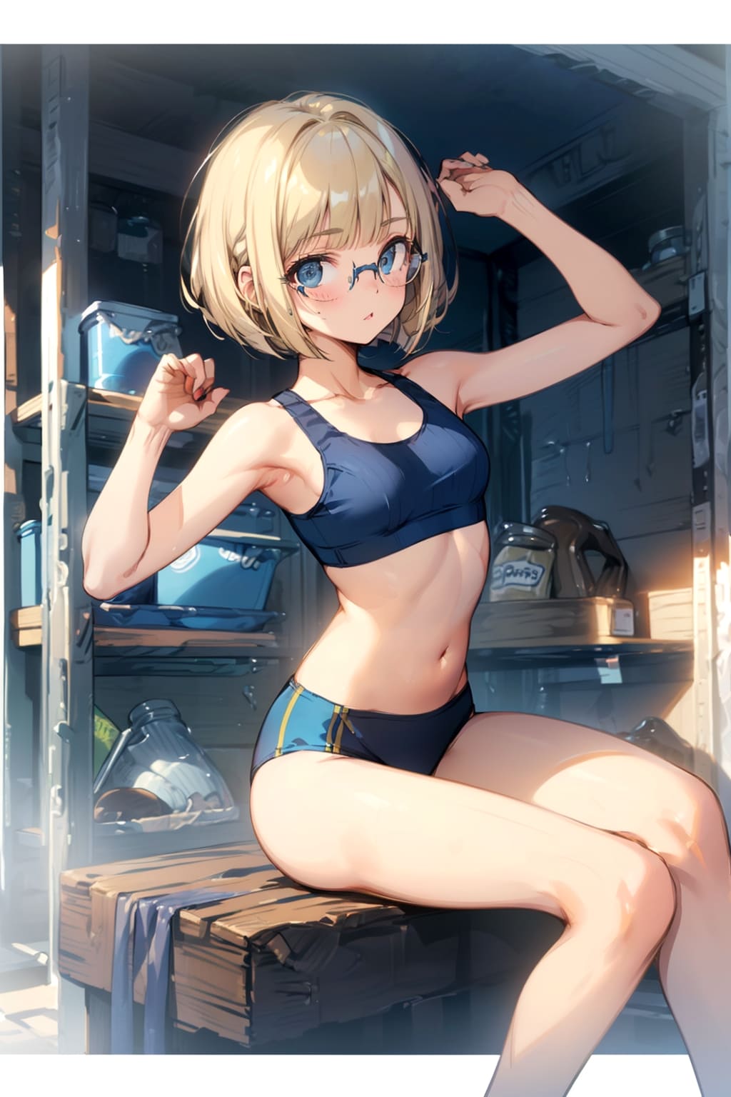 スポーツブルマの眼鏡っ娘 | の人気AIイラスト・グラビア
