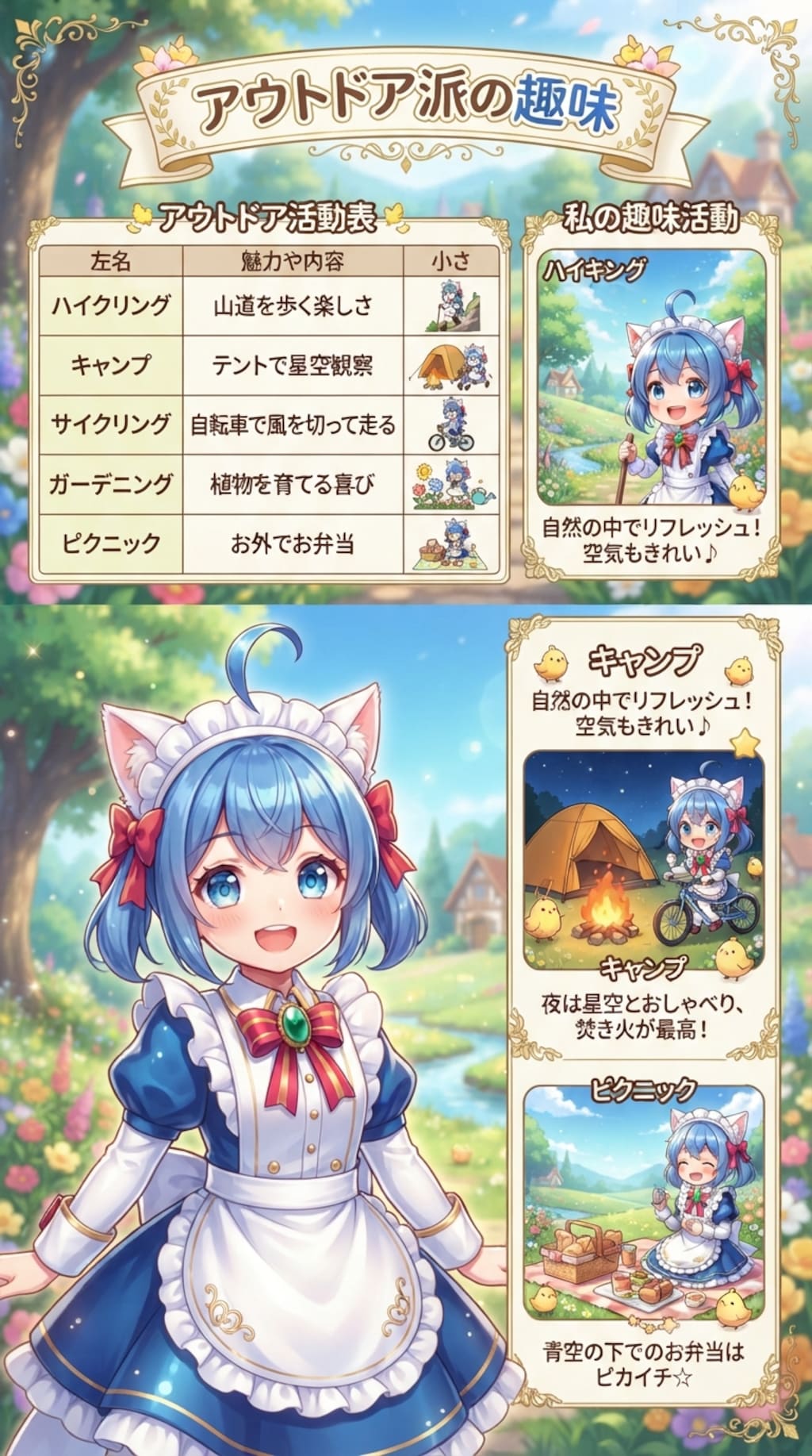 アウトドア派の趣味