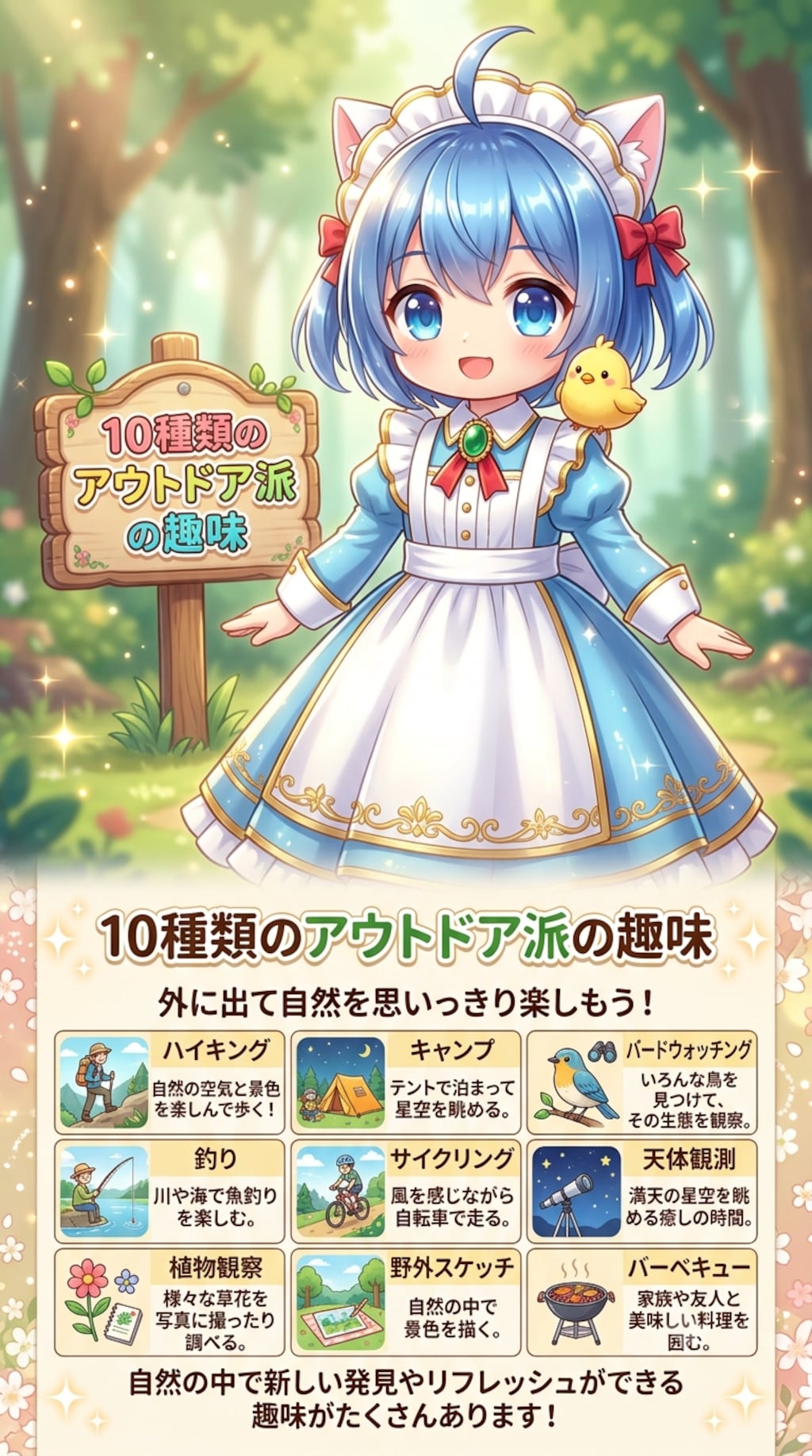 アウトドア派の趣味