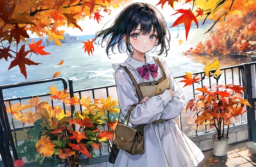 紅葉の港、旅立ちのリボン