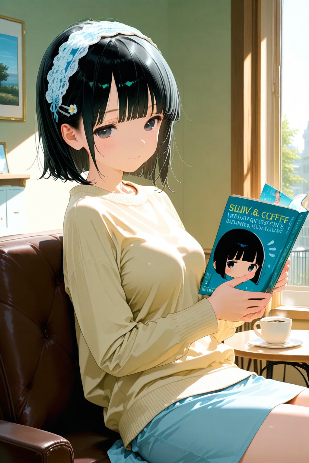 雑誌を読む妹ちゃん✨