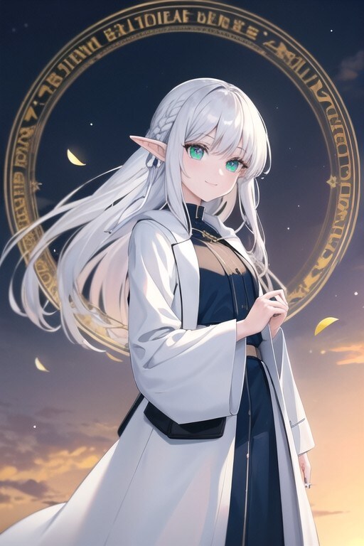 白髪エルフ