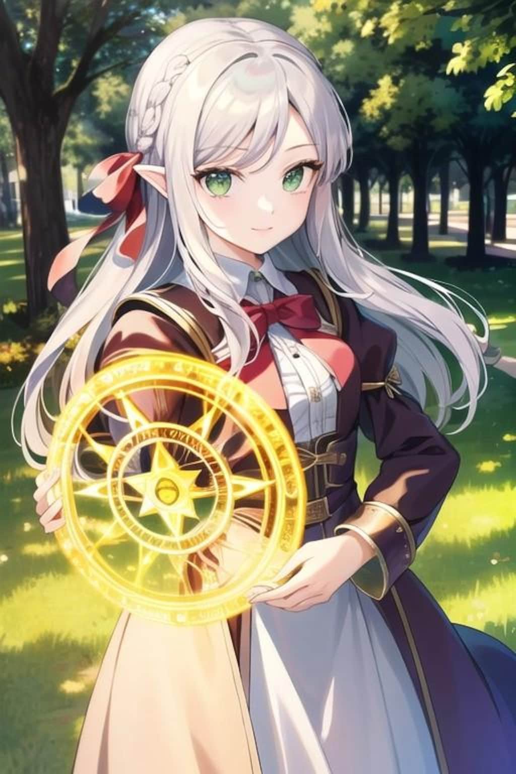 白髪エルフ