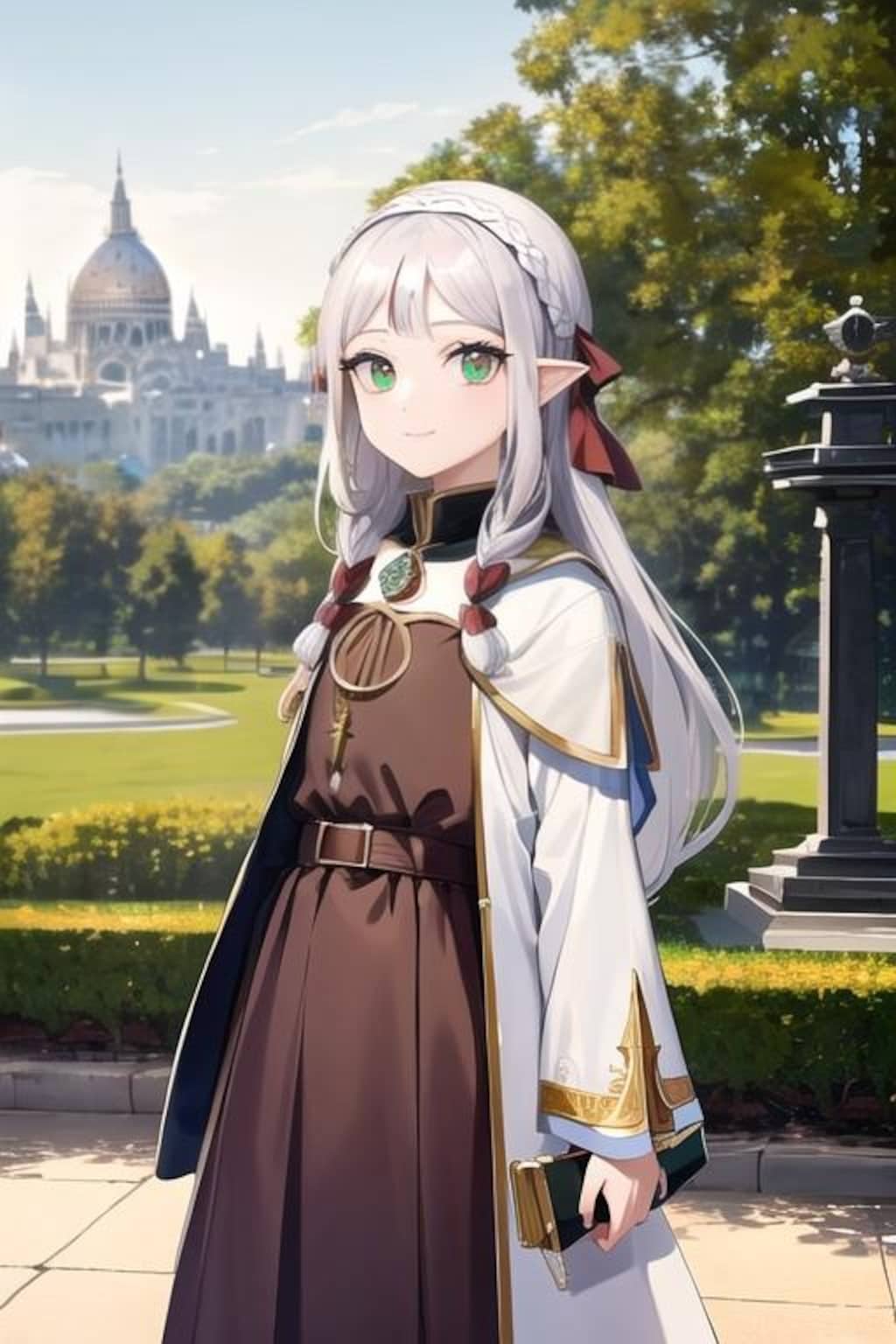 白髪エルフ