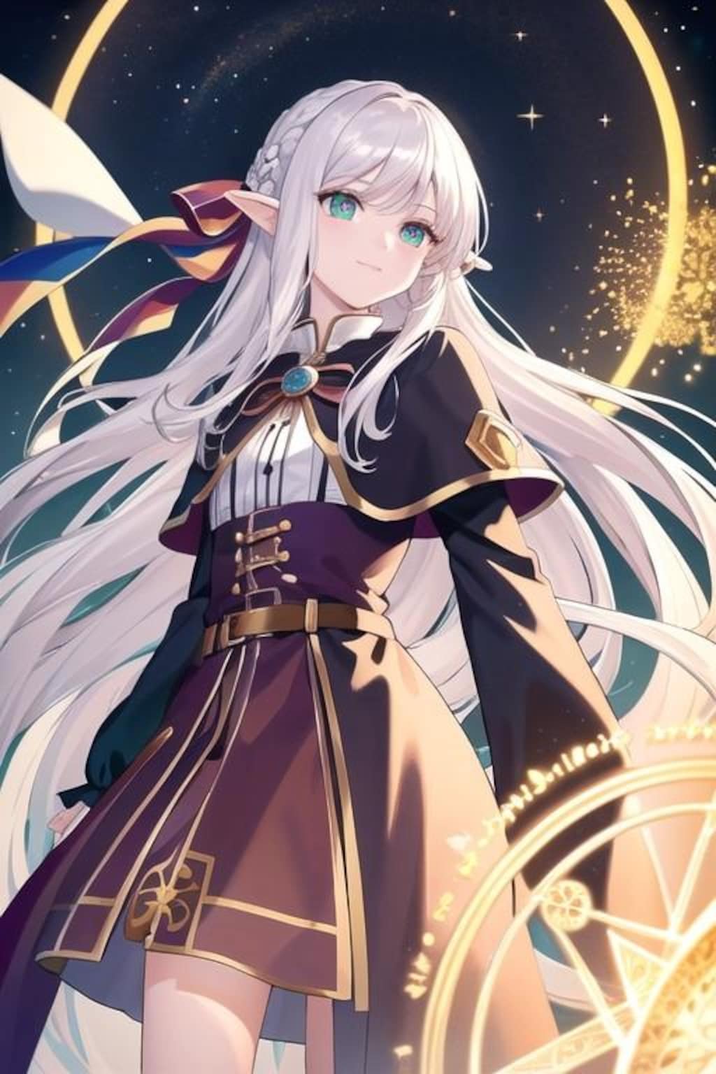 白髪エルフ