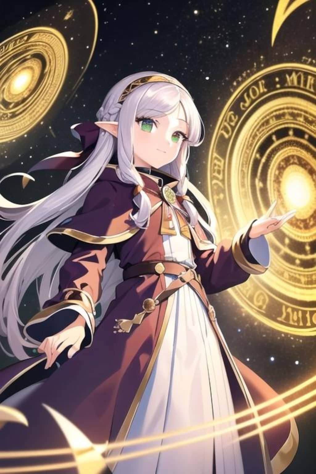 白髪エルフ