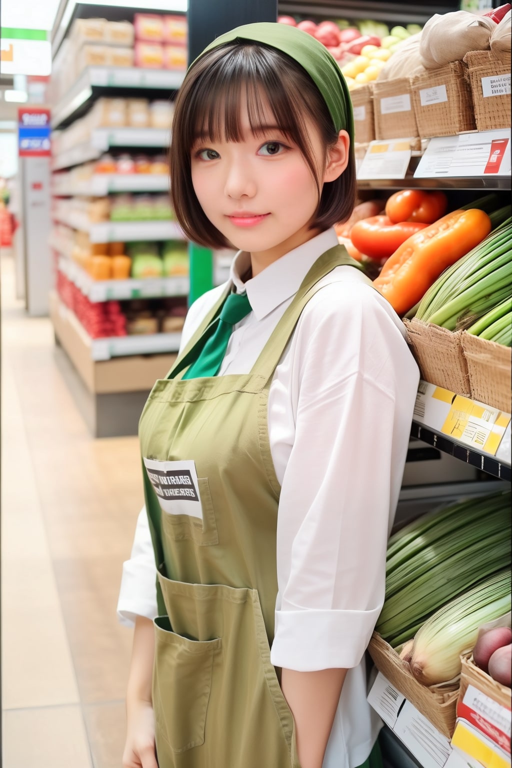 近所のスーパーでバイトを始めた葵ちゃん