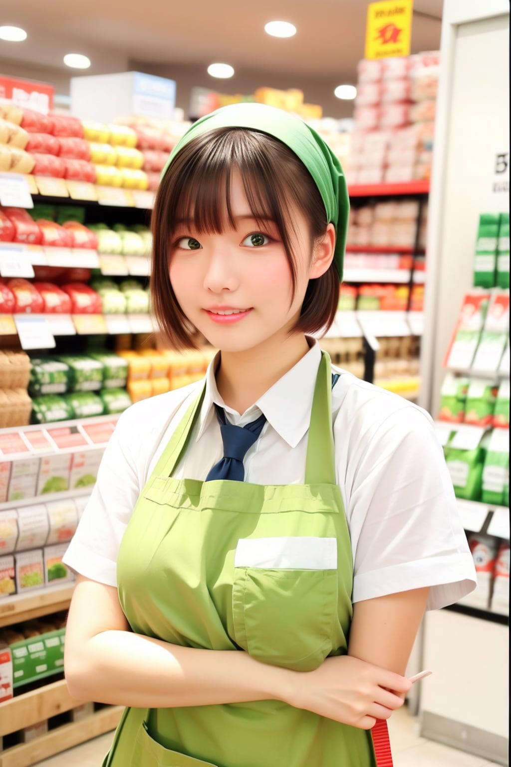 近所のスーパーでバイトを始めた葵ちゃん