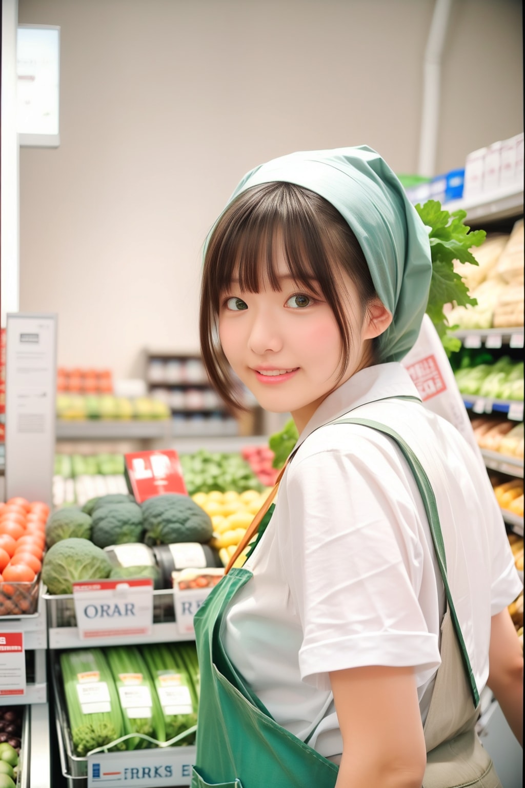 近所のスーパーでバイトを始めた葵ちゃん