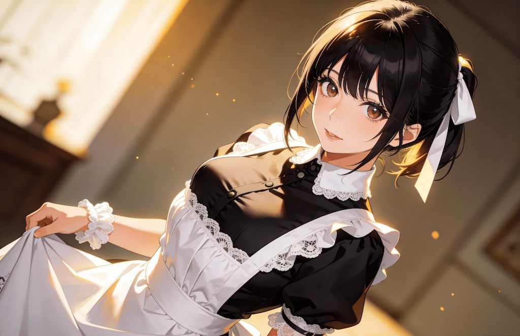 メイド・エプロン‥ﾁﾗｯ