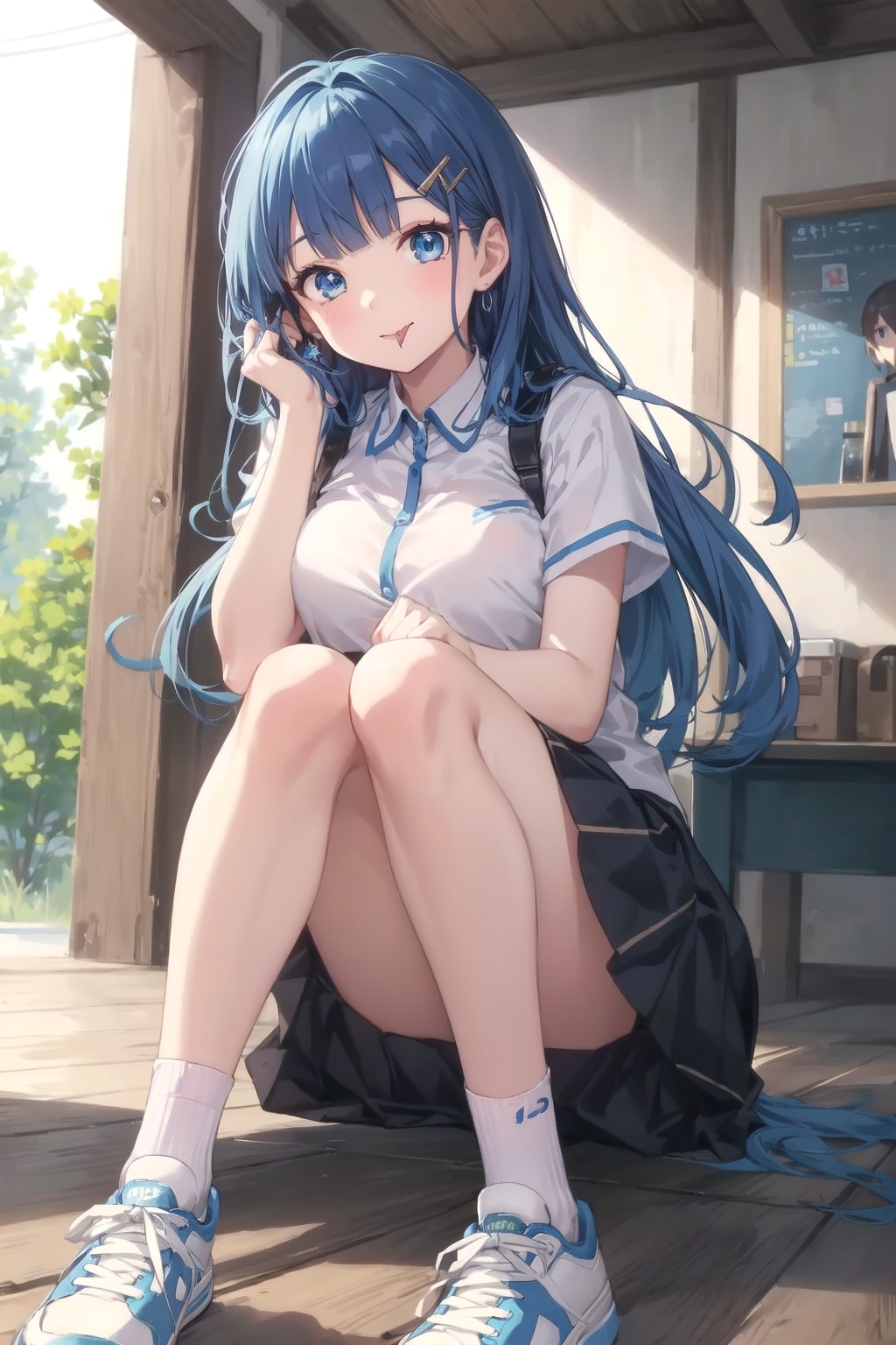 ロングスカート(?)とスニーカー