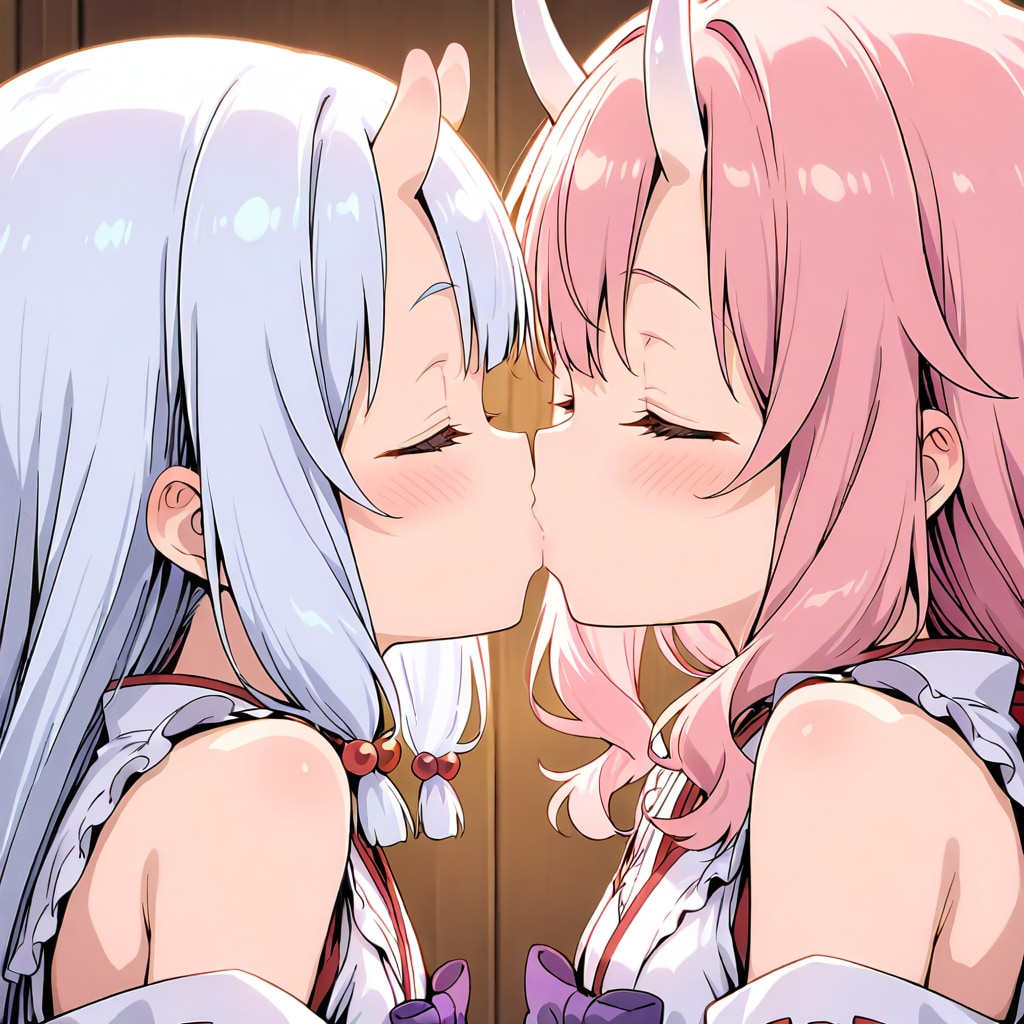 こんな風にリムル様とキスがしたいです　オレには角はないんだが