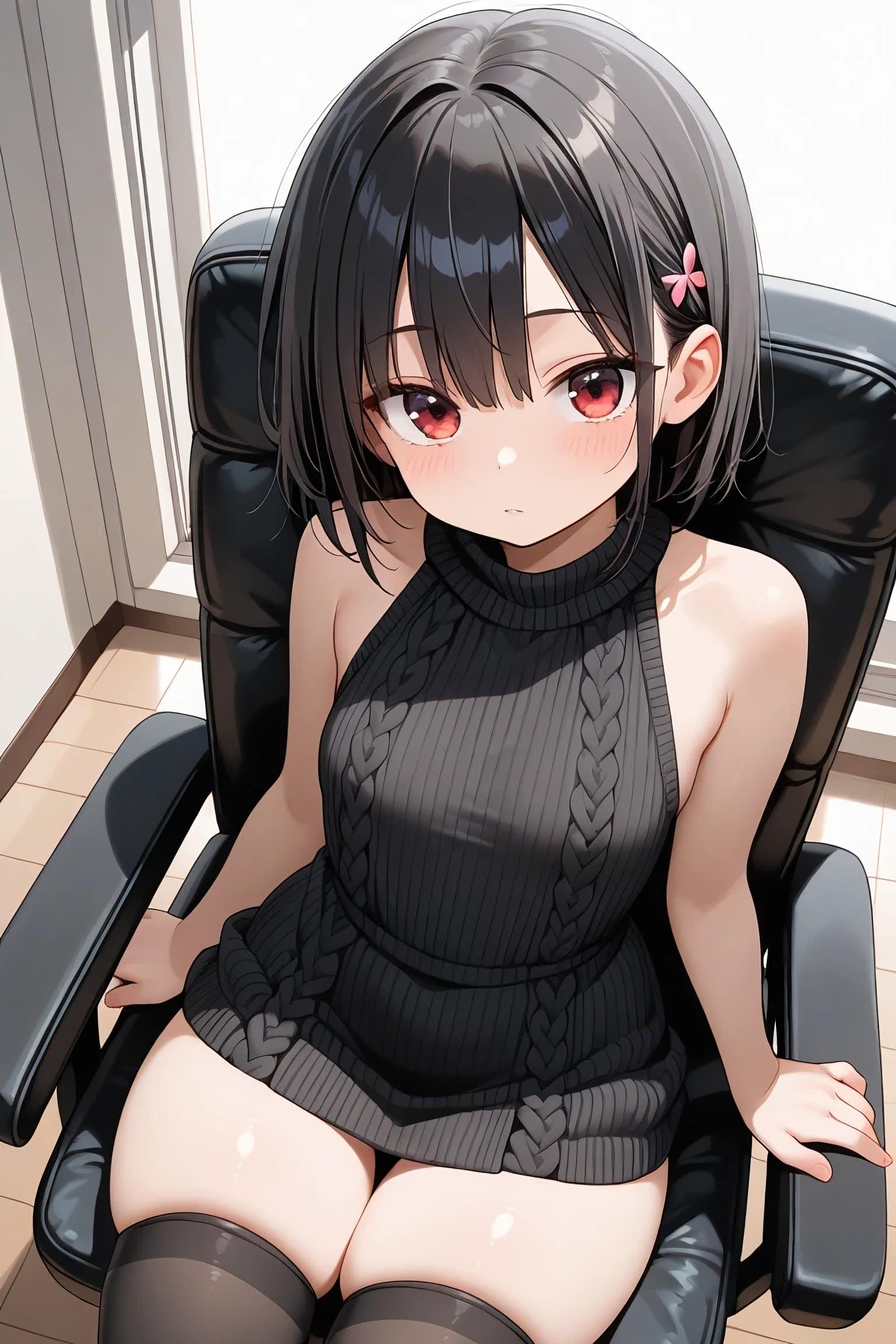 絶対領域を上から愛でる | の人気AIイラスト・グラビア