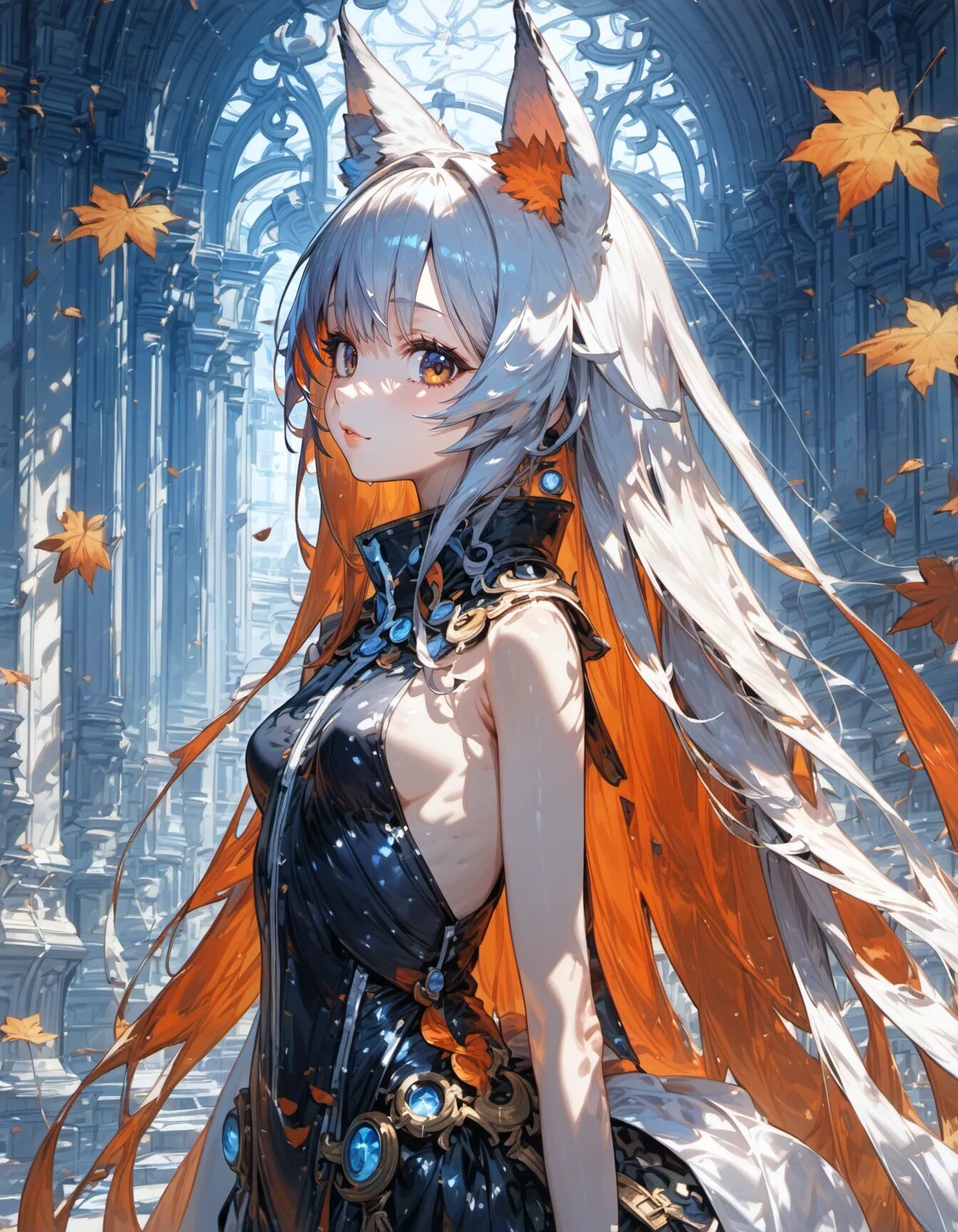 Autumn Fox in the Ruins | の人気AIイラスト・グラビア