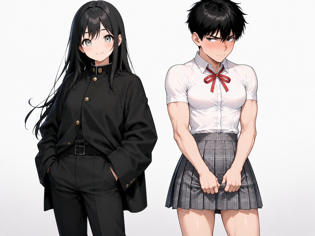 【破綻対策あり】男女キャラの服装入れ替え