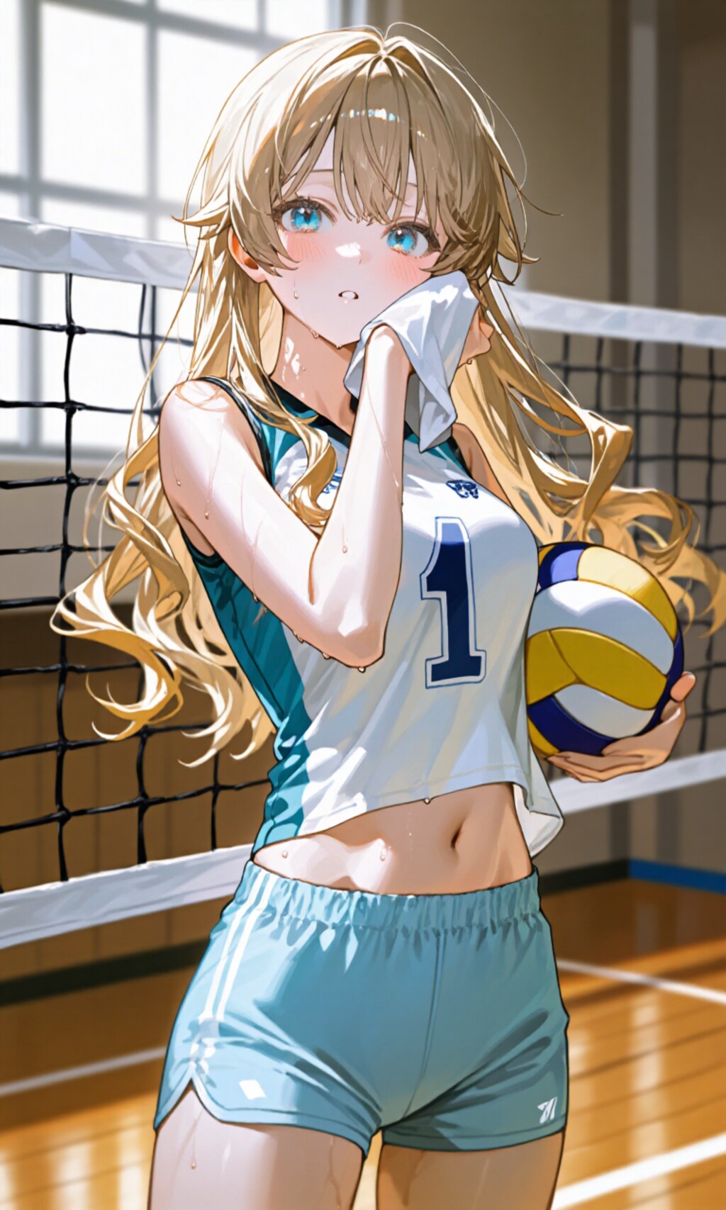 体育館は、暑いです💦