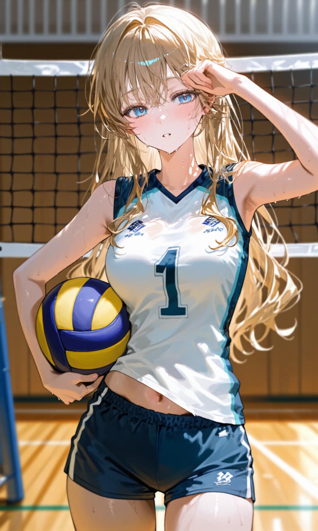 体育館は、暑いです💦