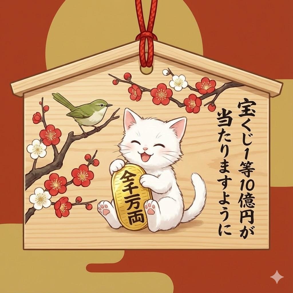 宝くじ10億円が当たりますように