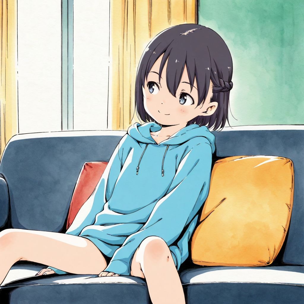 リビングでくつろぐ