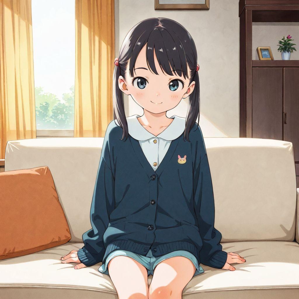 リビングでくつろぐ