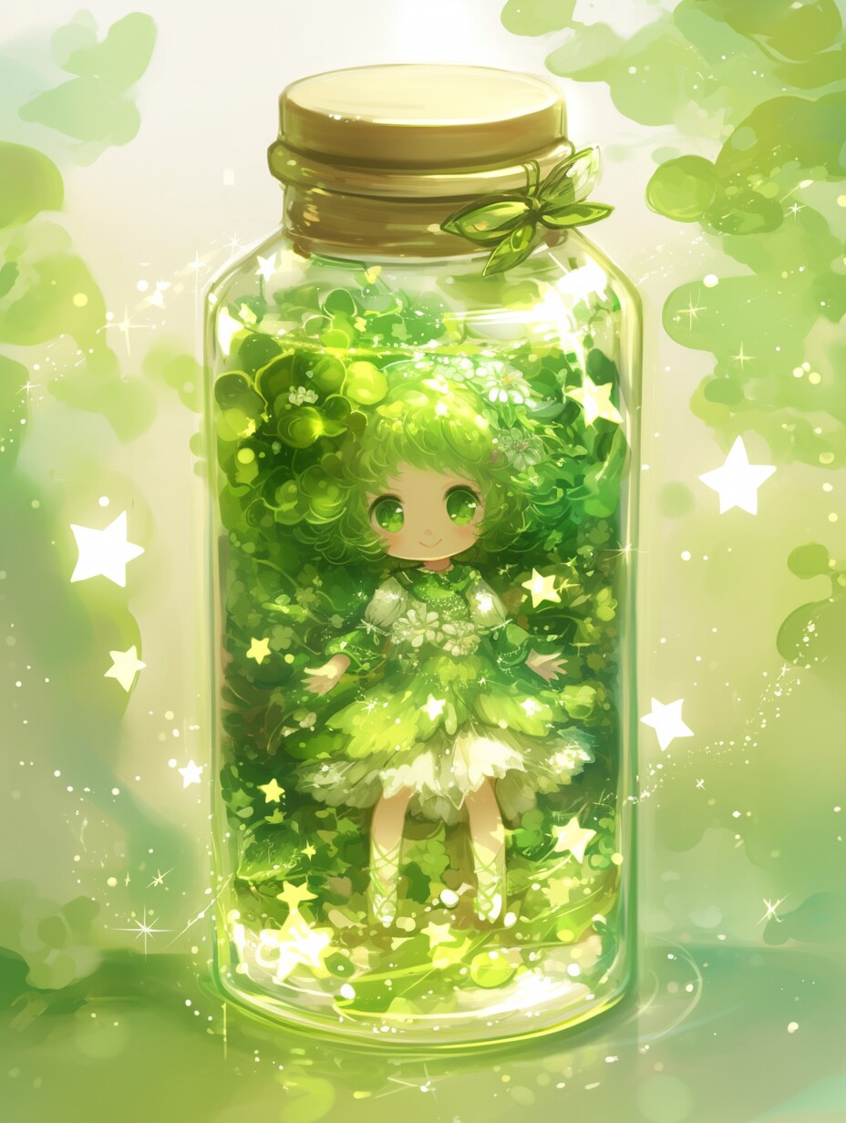 「瓶詰の少女」碧83 | の人気AIイラスト・グラビア