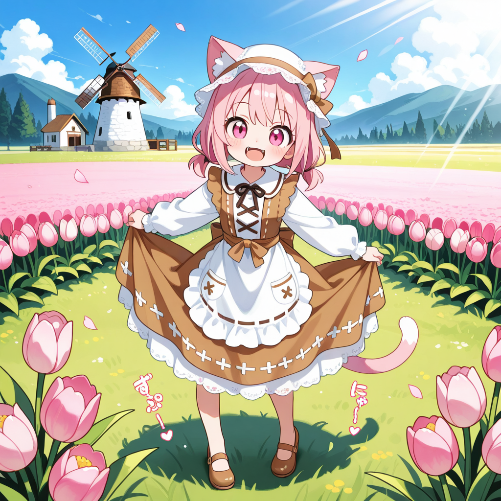 オランダの民族衣装・・・・のつもりのねこちゃん♡