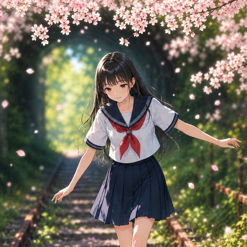 桜のトンネル