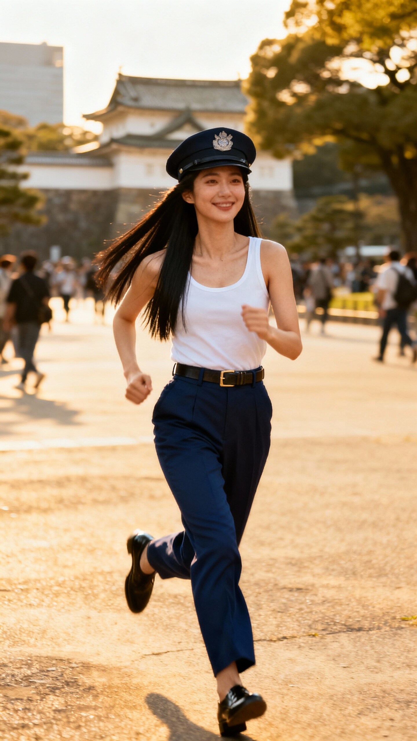 seedream実写特集　かっこかわいい婦警姫神英梨菜の皇居ランニング