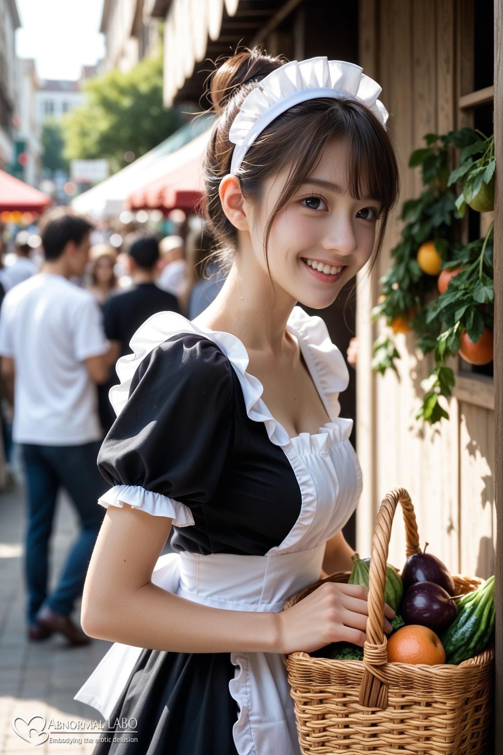 市場でお買い物♡メイドさん（0618BF）