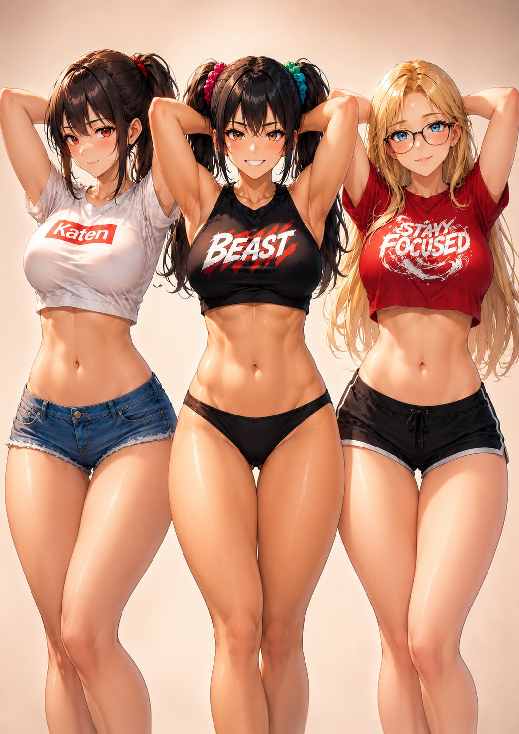 今日のおはよう挨拶 ３人組の娘さん