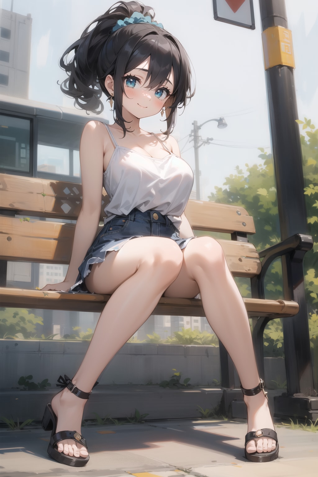 バス停で待ち合わせ
