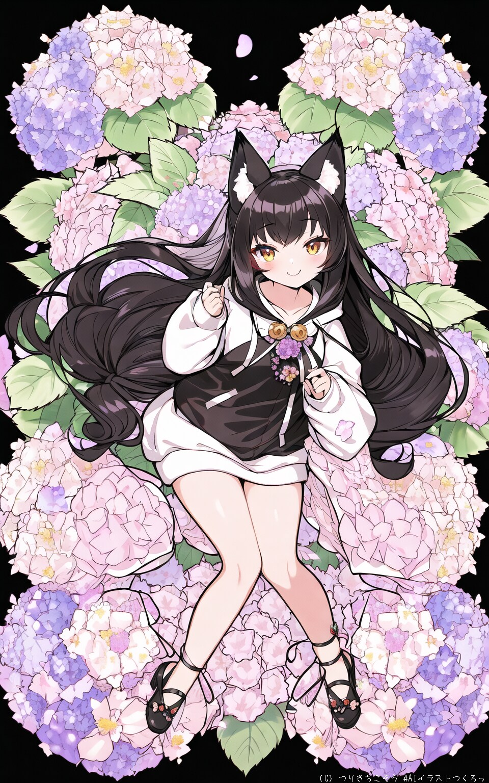 紫陽花と音々さん