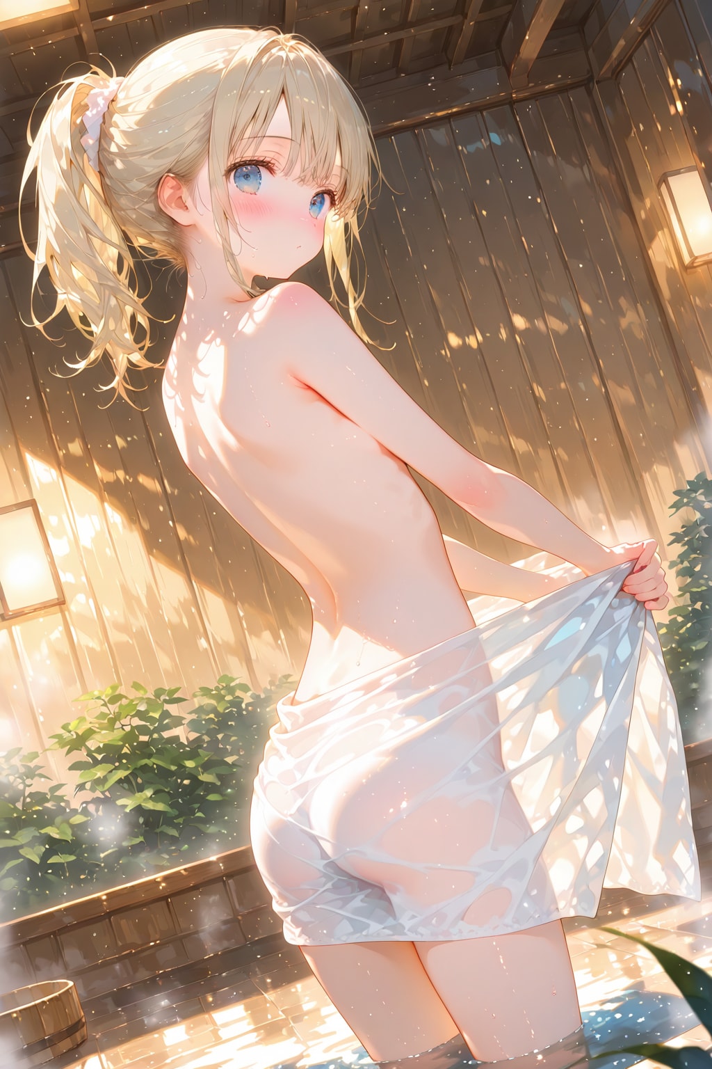 一般通過金髪女子