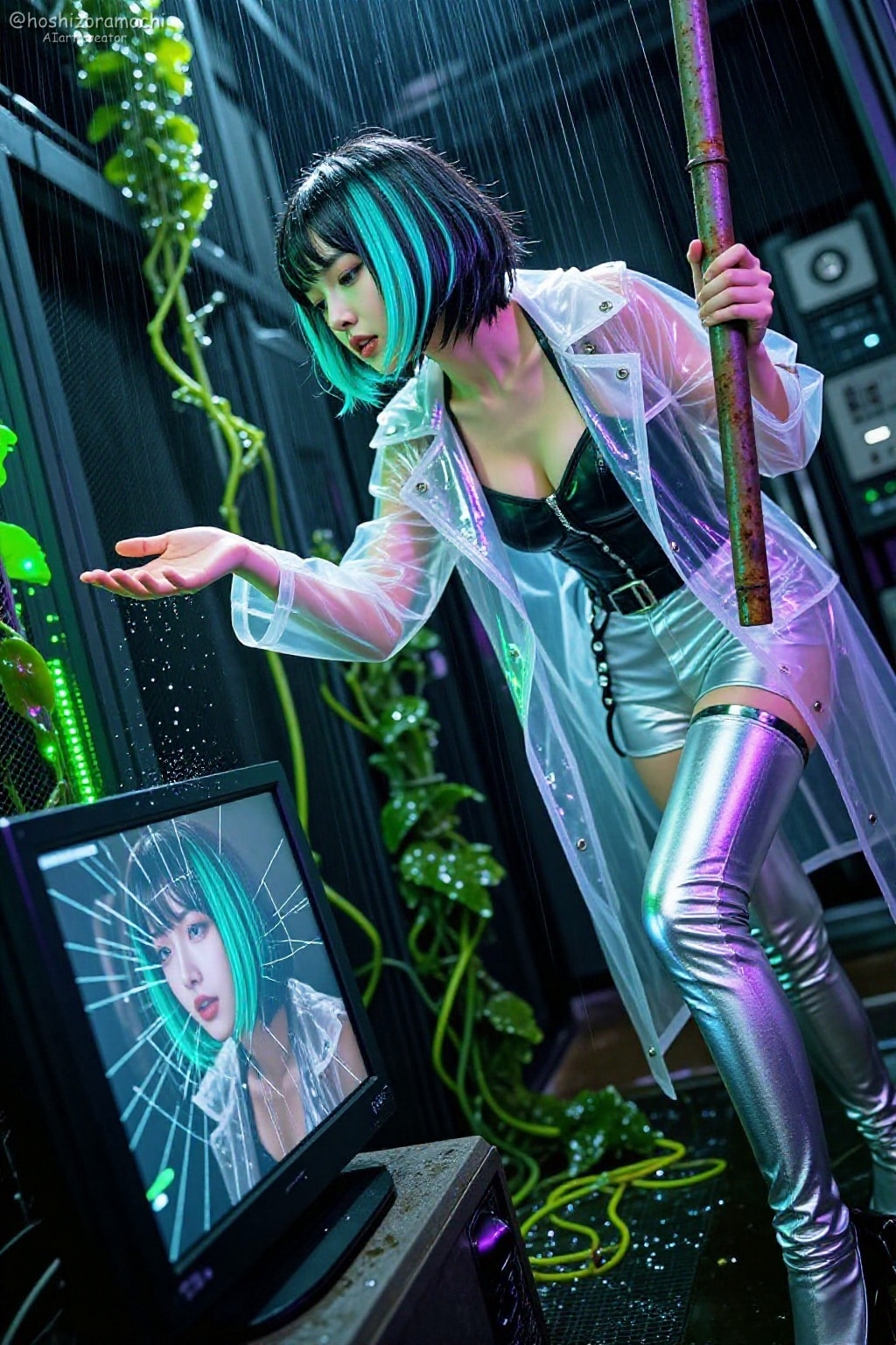 電子の残響が滲む廃墟で、静かなる反逆を刻む