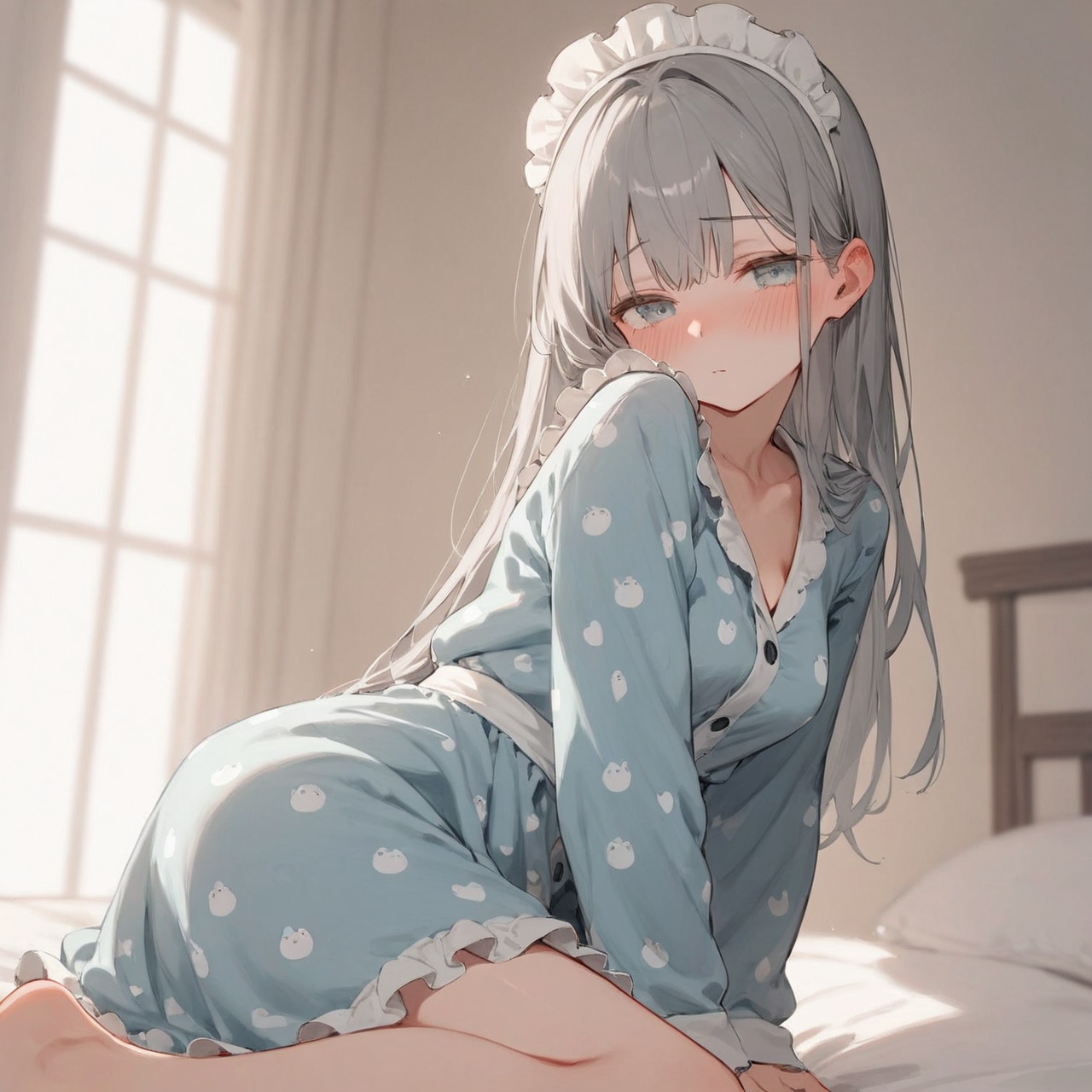 寝起きパジャマなメイドさん | の人気AIイラスト・グラビア