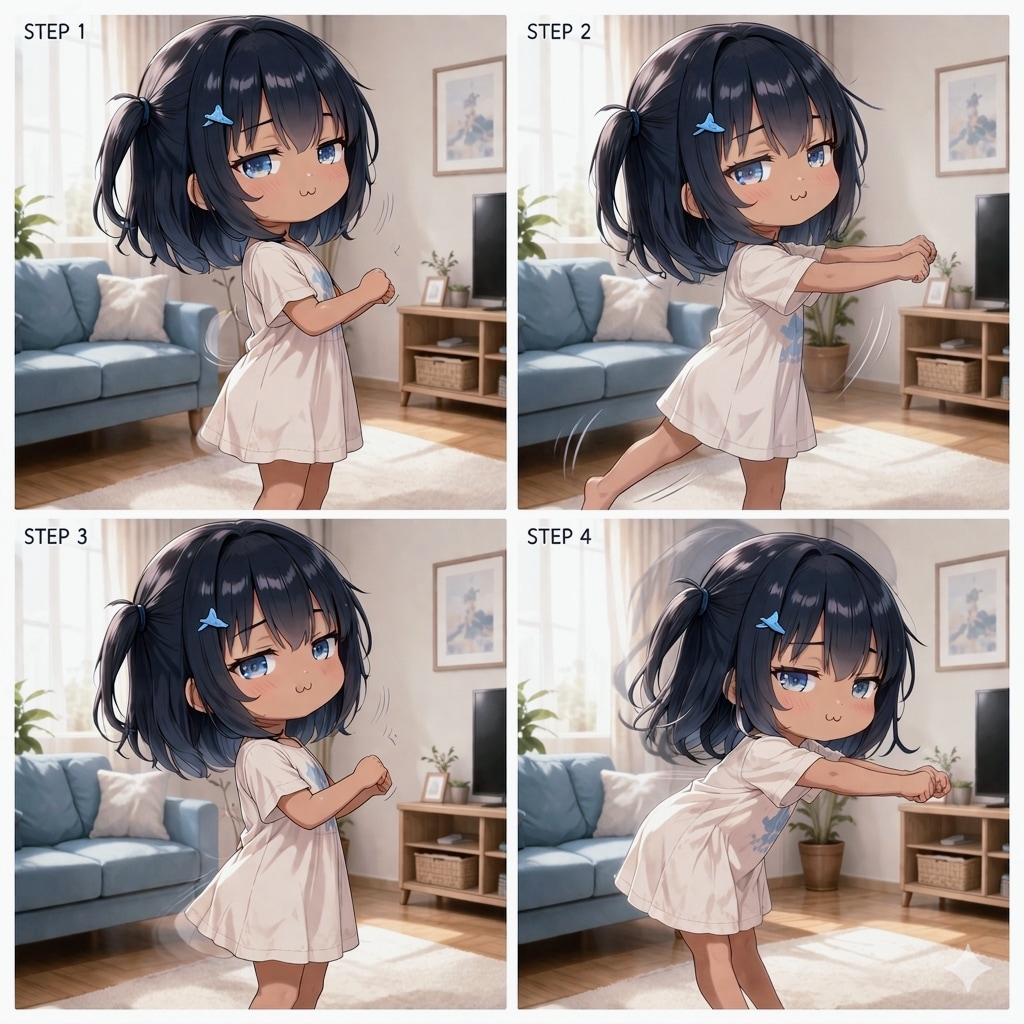 衰退ダンスを踊るこなつちゃん