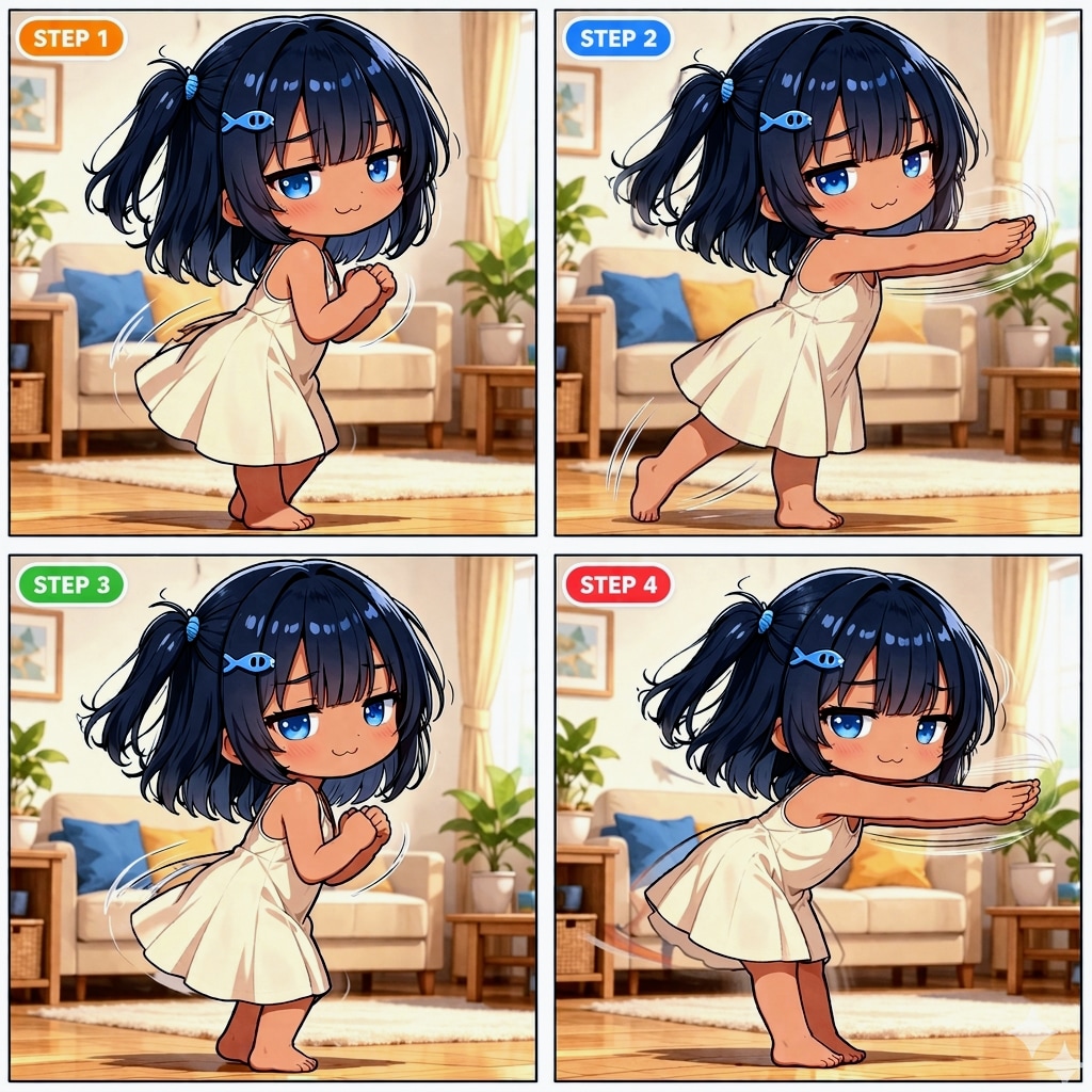 衰退ダンスを踊るこなつちゃん