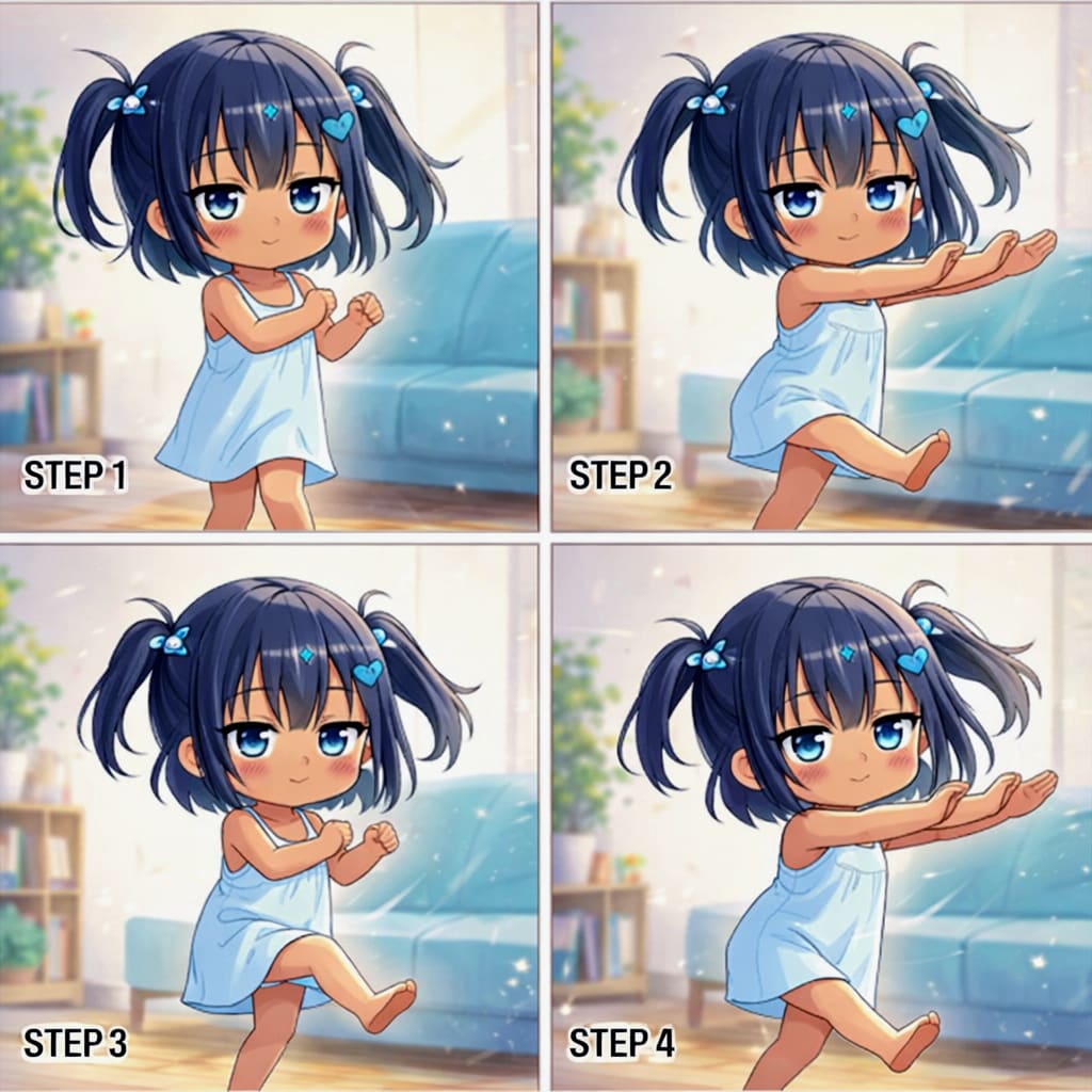 衰退ダンスを踊るこなつちゃん