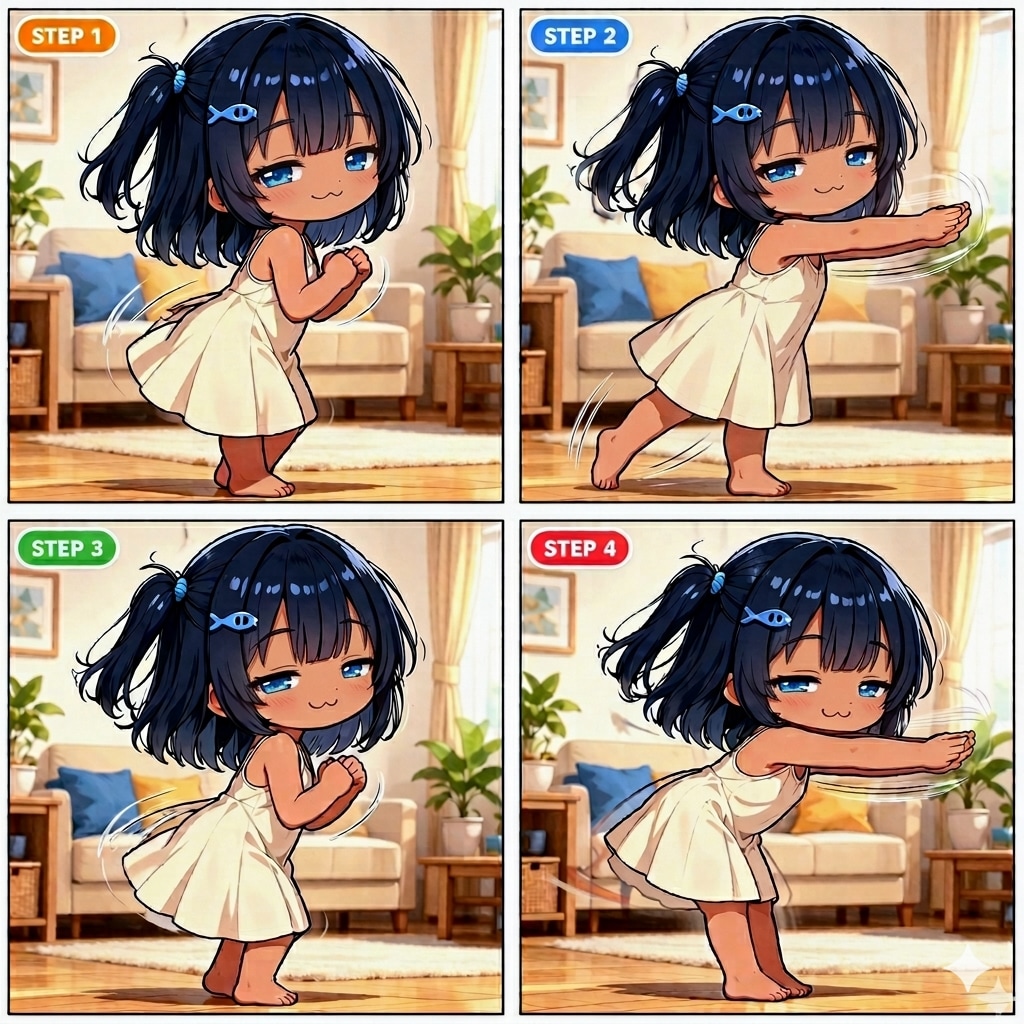 衰退ダンスを踊るこなつちゃん