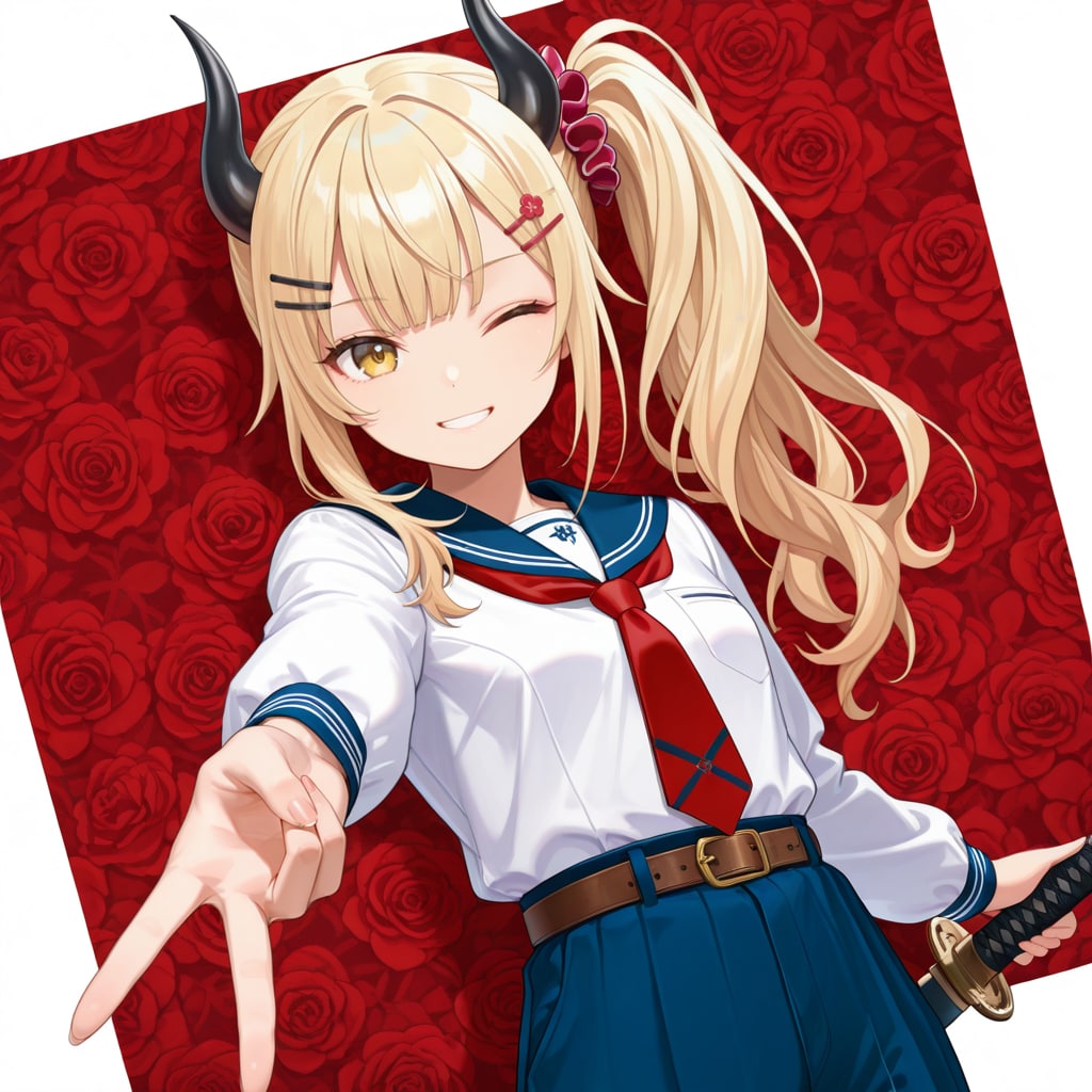 刀とピースと女鬼高生さん